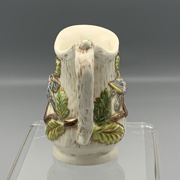 Vintage Individual Mini Creamer with Birds Gold Gilt Handpainted HC 1967 3" Tall - Picture 6 of 8